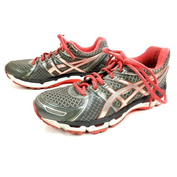 ASICS GEL KAYANO 19 Gray Silver Pink Running Shoes T354Q - Women’s Size 9 US - Picture 1 of 8